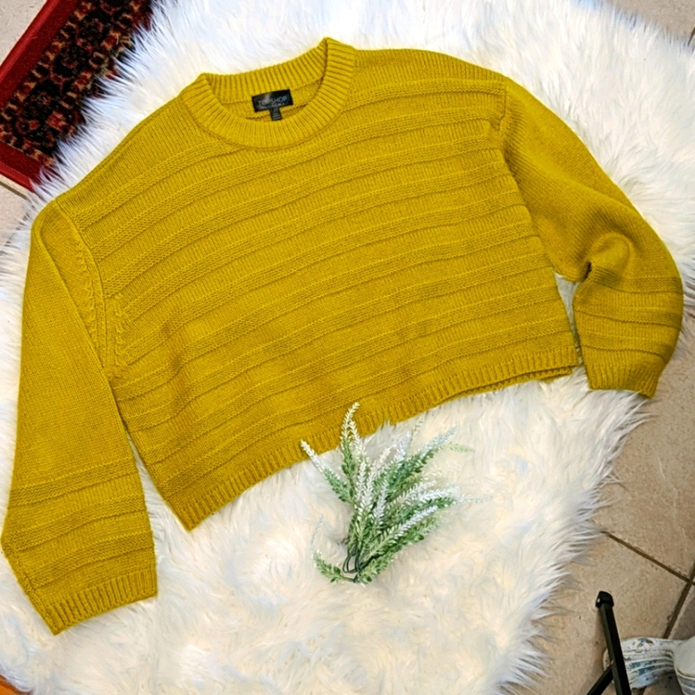 Topshop crop sweater. Size 8. Women